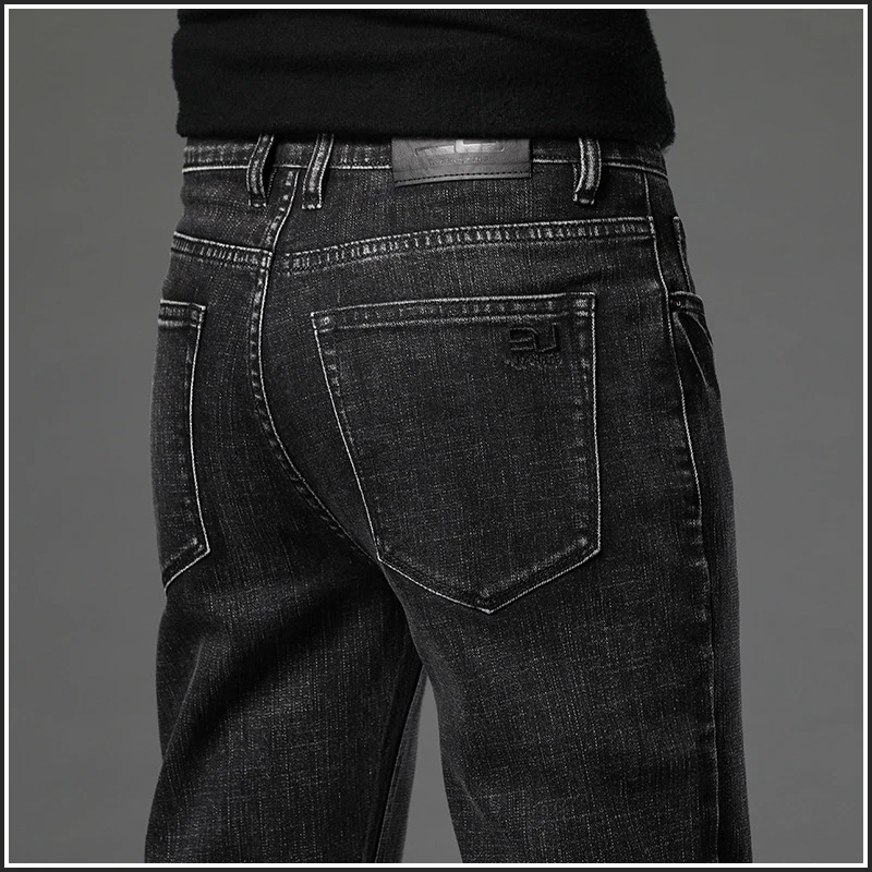 

Простые ностальгические джинсы, джинсы на весну и осень, облегающая хлопковая прямая Мужская одежда, модная джинсовая стрейчевая Мужская одежда для молодежи 2023