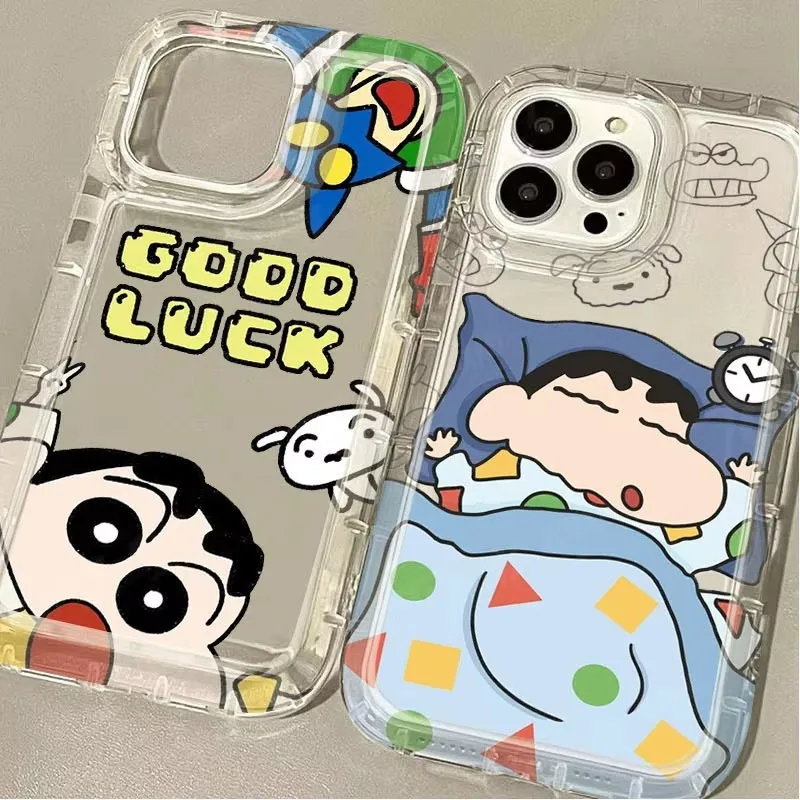 Lovely C-Crayon S-ShinChan Clear Case for Xiaomi Redmi Note 13 12 Pro Plus 5G 4G 12S 11 11S 10 10S 9 9S 8 12C 10C Capa