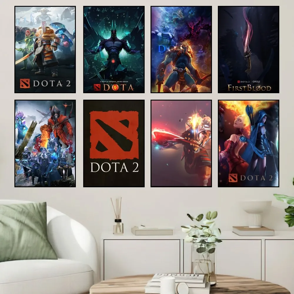 Игровой постер Dota 2 маленькие принты Настенная картина для спальни гостиной