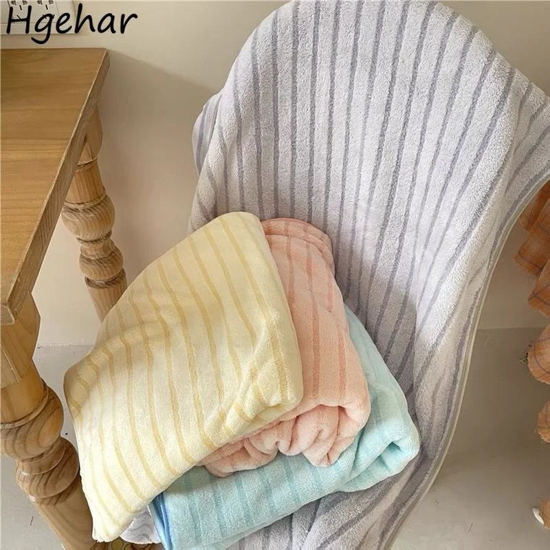 

Банное полотенце в полоску, простой мягкий домашний текстиль в Корейском стиле, для двух пар, популярный для взрослых и гостиниц, 5 цветов