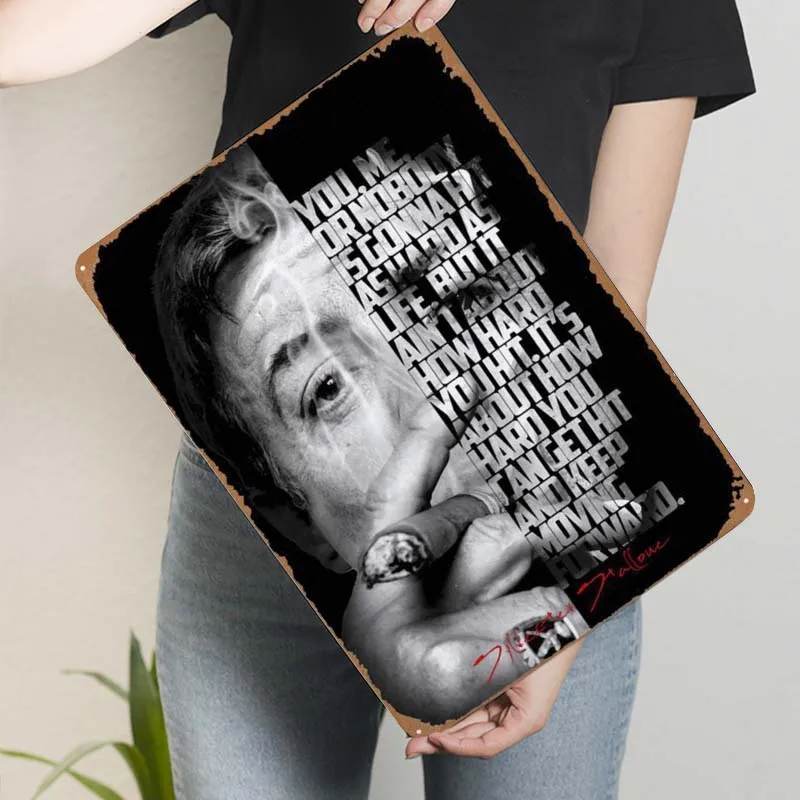 Металлический плакат с цитатой сильвестера домашний декор винтажный жестяной