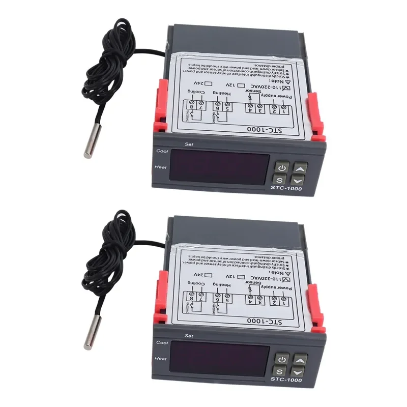 

NEW2023 2X 220V/STC-/1000 cyfrowy termostat regulatora temperatury z NTC