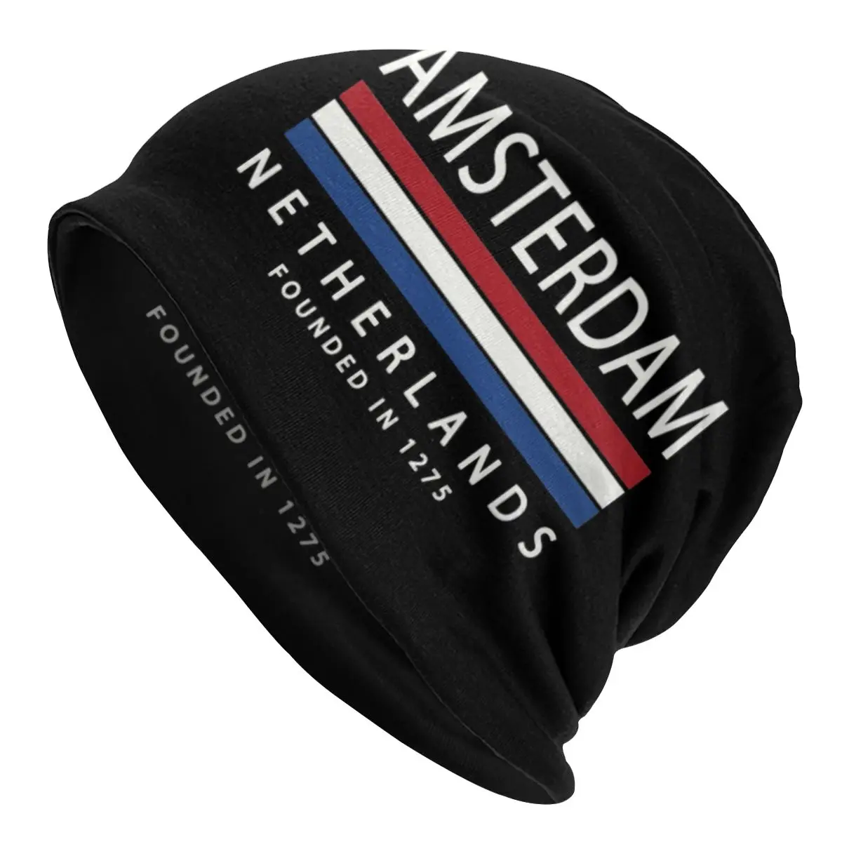 

Amsterdam History Netherlands Flag Skullies Beanies Caps Men Women Unisex Winter Warm Knitting Hat Holland Patriotic Bonnet Hats