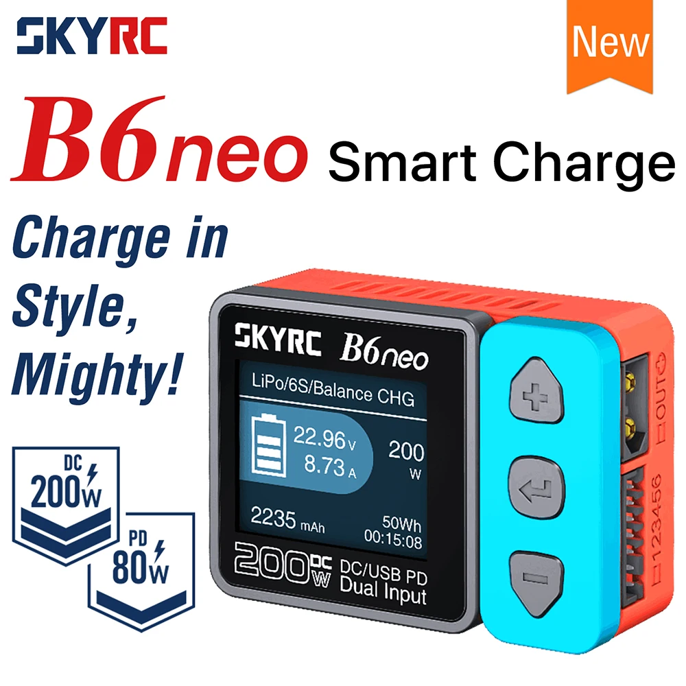 SkyRC B6neo pink + PCH150 Charging Hub + XT60 8in1 wire connector + XH adaptor
