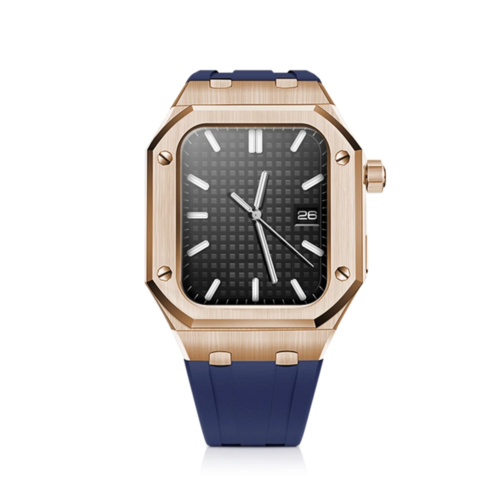 

Резиновый ремешок для часов Apple Iwatch S4 S5 S6 SE 44 мм, металлический чехол