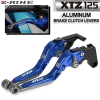 motorcycle cnc handbrake extendable adjustable foldable brake clutch levers for yamaha xtz125 2014 2015 xtz 125 handles lever
