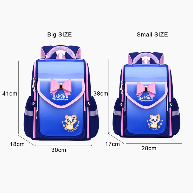 Girls' school backpack 1 grade Children Schoolbags Mochila cat Backpack school bags for girls Princess Primary Kids Book Bag