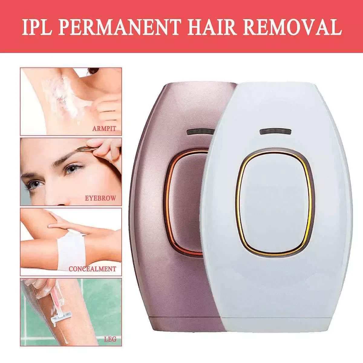 

Hair Removal Epilator Laser For Women Painless Facial Photoepilator Home Use Device Machine Depilation Dropshipping
