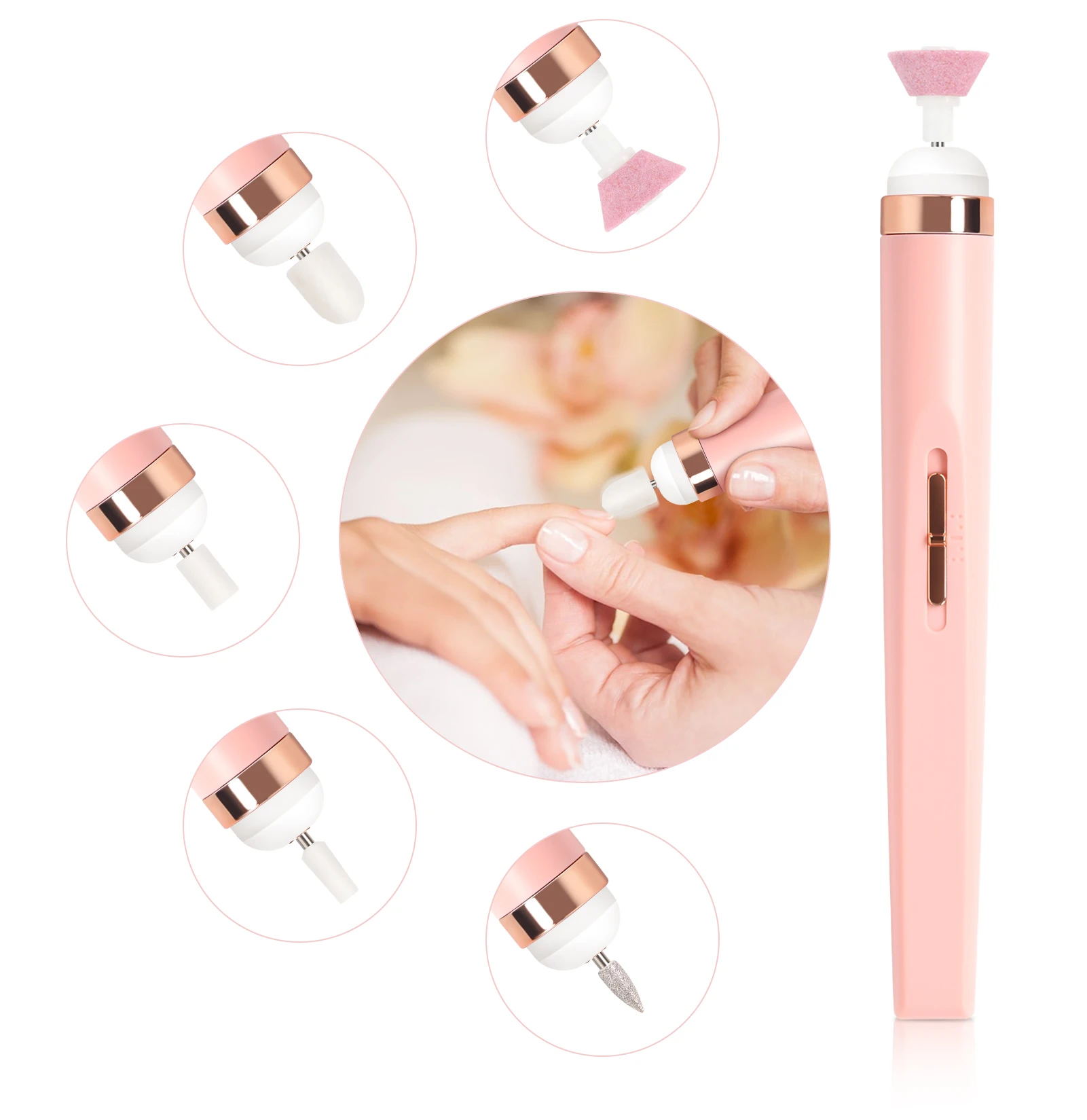 

Electric Nail Drill Pen Mini Nail Grinder Polishing Gel Removal Machine Portable Manicure Art Tools
