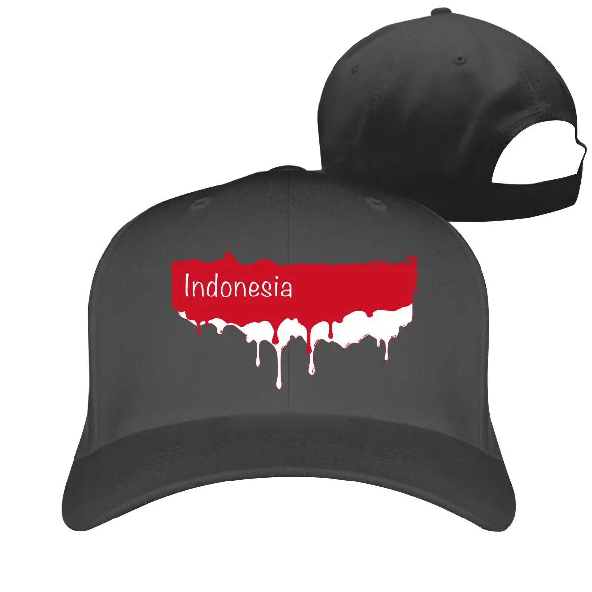 

Indonesia Flag mens and womens Tough lightweight Sun Caps