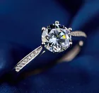 Женские кольца с кристаллами STR1, белые элегантные свадебные украшения для помолвки