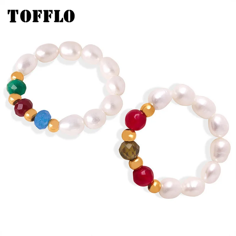 Кольцо из нержавеющей стали с жемчугом BSA606