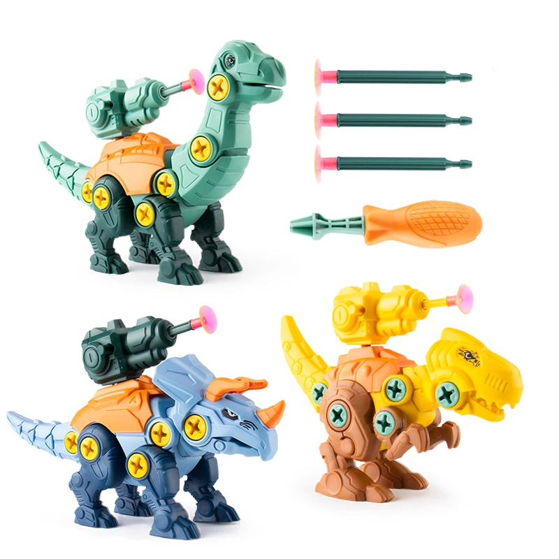 

Puzzle Toys for Kid Children's Dinosaur Construction Boy Toy Set Educational Designer Model Screwdriver Disassembly Assembly
