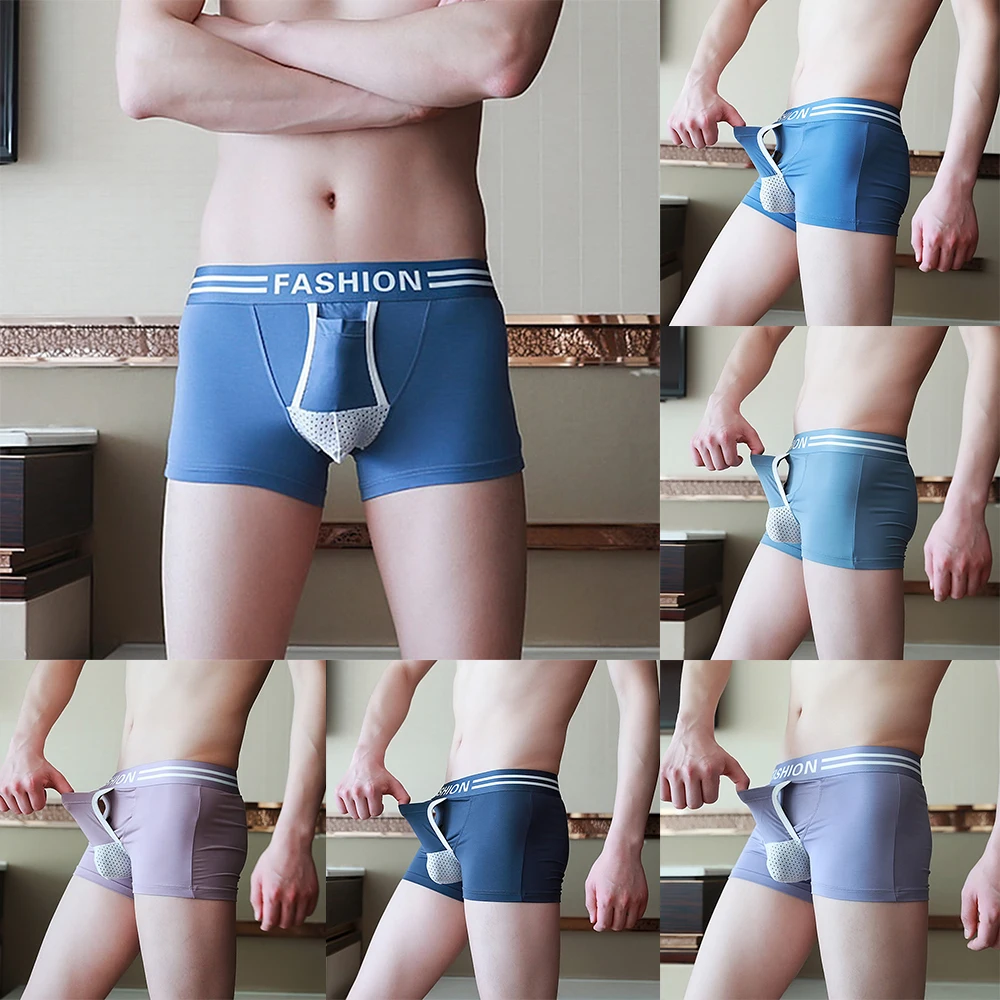 Underpants Briefs Home Shorts Underwear Mens Modal Polyester Pouch Mesh S/M/L/XL Sexy Boxers Trunks Breathable