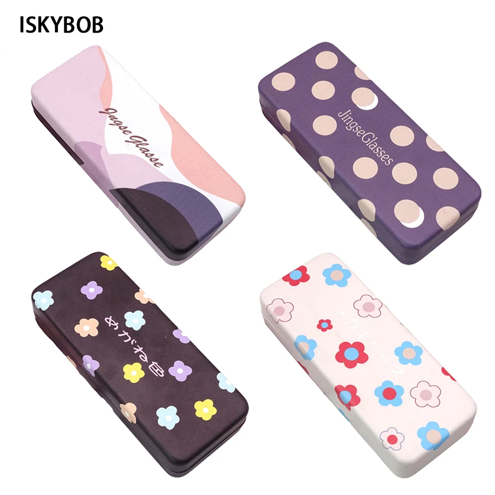 

Flower Glasses Case Anti-Pressure Large Frame Glasses Storage Box Sunglasses Hard Eye Box Case Protector Eyewear Holder Box