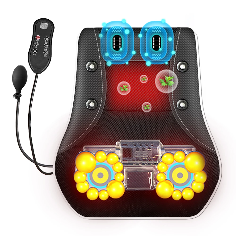 Agdoad Elektrische Nek Massage Kussen Verwarming Vibrerende Shiatsu Schouder Body Ontspanning Auto Thuis