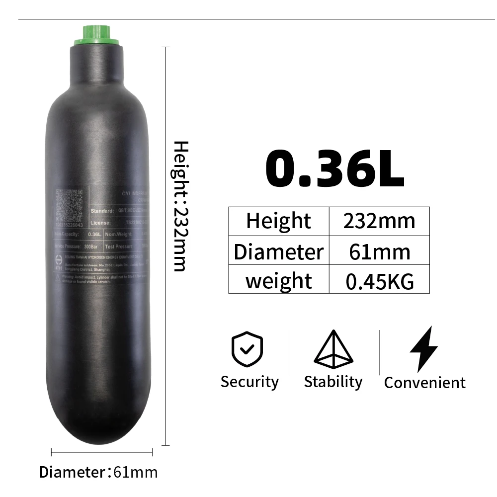 

HEXGR-TECH Цилиндр газа для пневматического оружия 0.22L/0.5L