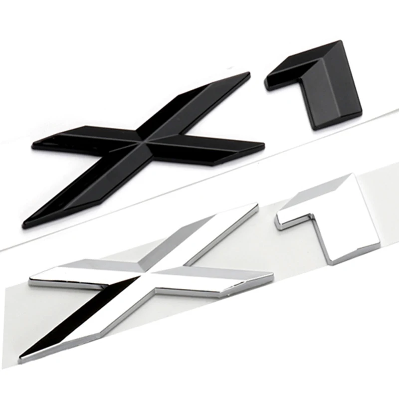 3D ABS черные хромированные буквы для логотипа автомобиля BMW X1 наклейки E84 F48 U11 2013 2016