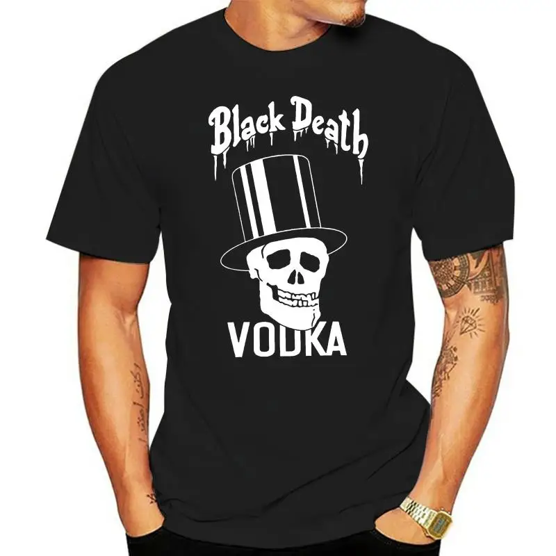 

New Popular Black Death Vodka Men'S Black T-Shirt S-3Xl Unisex Loose Fit Tee Shirt