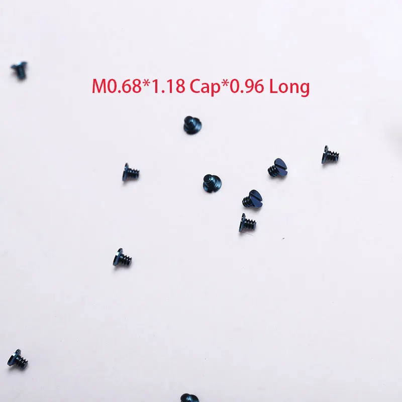 Blue Screw M0.68*1.18Cap*0.96 Long Mechanical Watch Movement Accessories Watches Repair Parts Watch Aftermarket Replacements