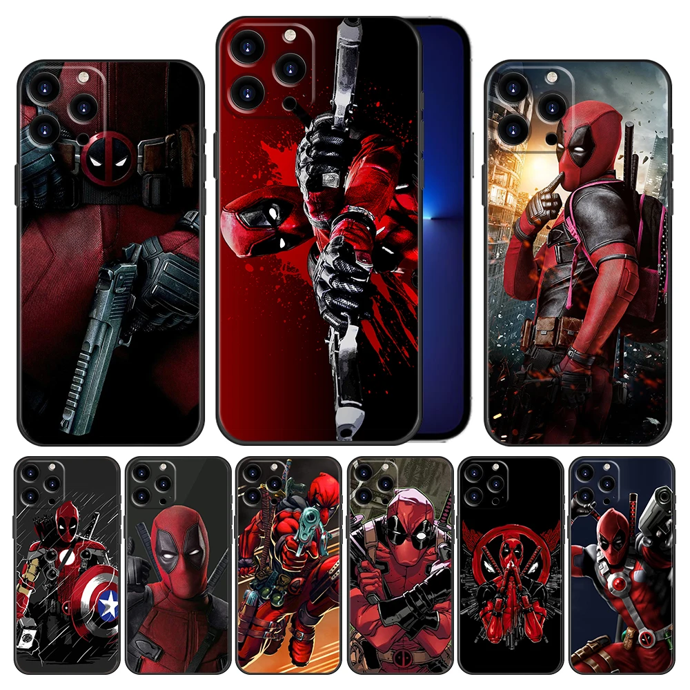

Deadpool Marvel Phone Case Cover for Apple iPhone 11 12 13 Pro Max X Xs 7 7+ 8+ 8 Plus 6s 5 SE XR Mini Trend Official Shell
