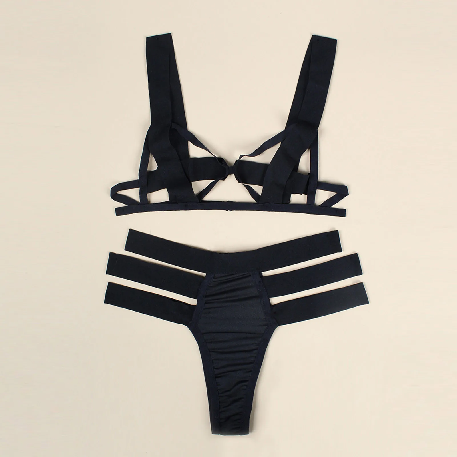 

Sexy Lingerie Women Lace Bandage Sexy Underwear Set Hollow Out Sensual Lingerie Woman Erotic Lingerie Bra Brief Set Dropshipping