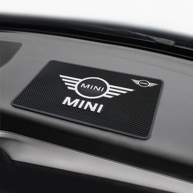 

1pc Car Emblem PVC Anti-Slip Mat Auto Interior Dashboard Non-Slip Mat For Mini Cooper Countryman R56 R50 R53 R55 F56 F55 R60 R57