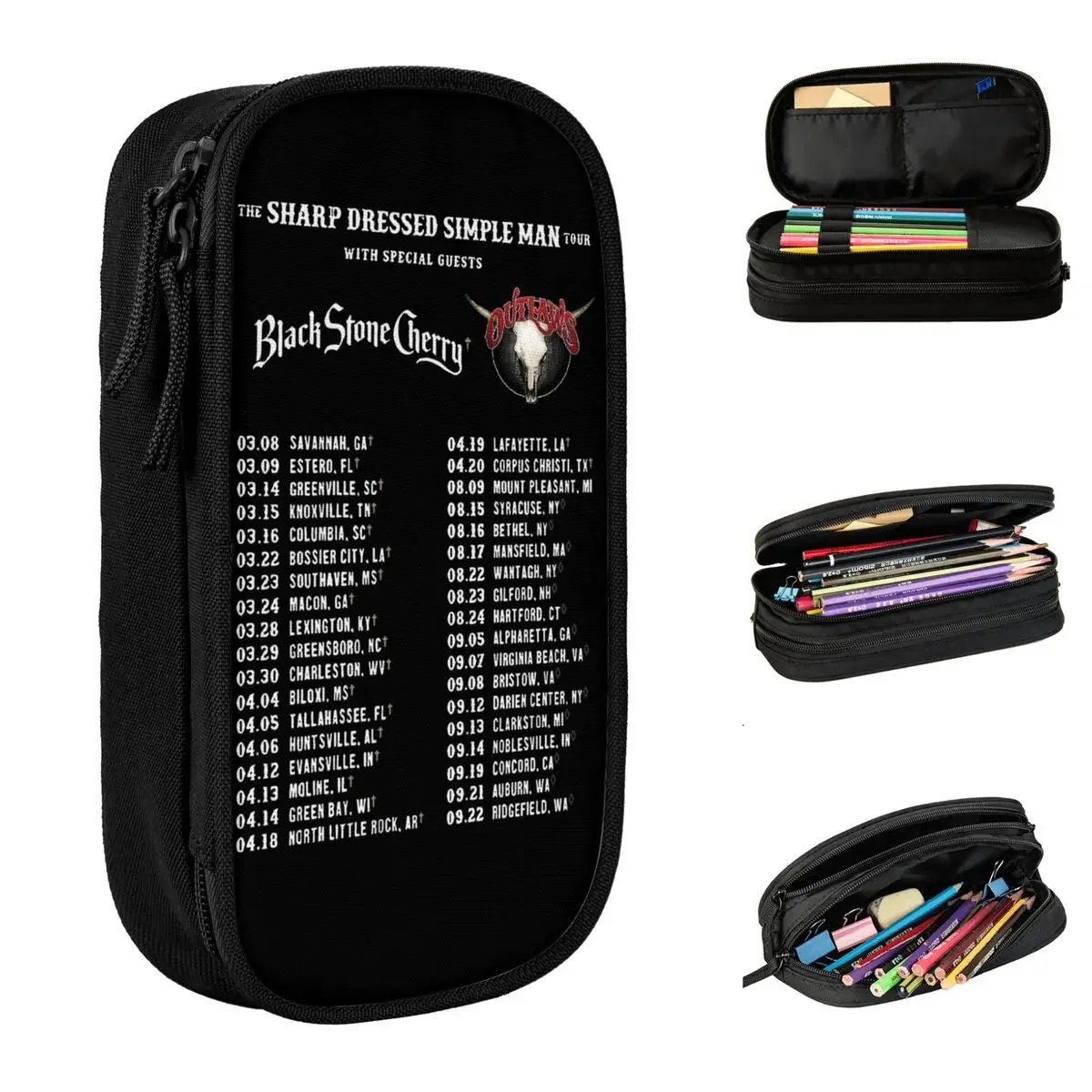 Аксессуары Skynyrds ZZ Top Tour 2024 футляр для ручек большой вместимости офисные