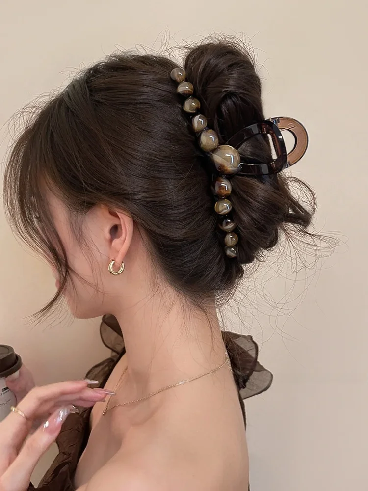 Женская большая жемчужная высококачественная заколка для волос новинка 2024 на