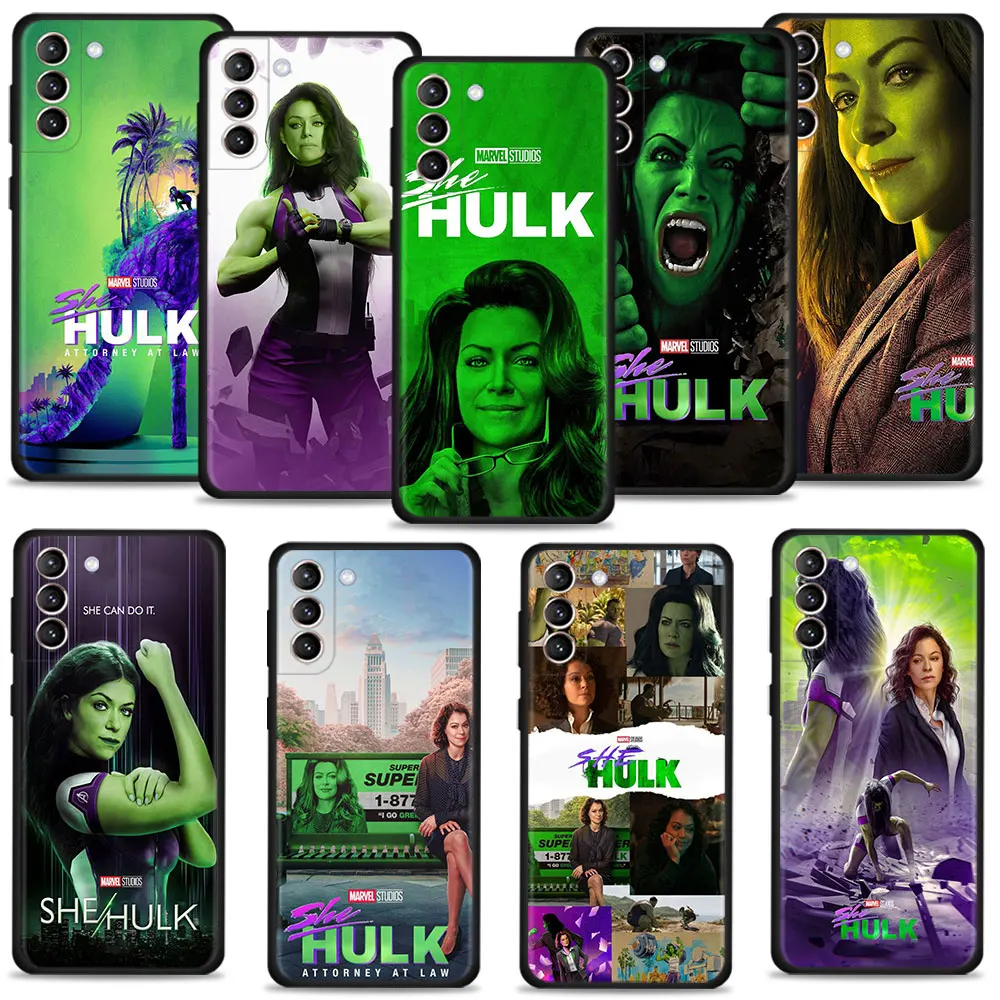

Marvel Hero She Hulk Phone Case For Samsung Galaxy S22 S21 S20 FE Ultra S10 S9 S8 Plus S10e Note 20Ultra 10Plus Cover Funda