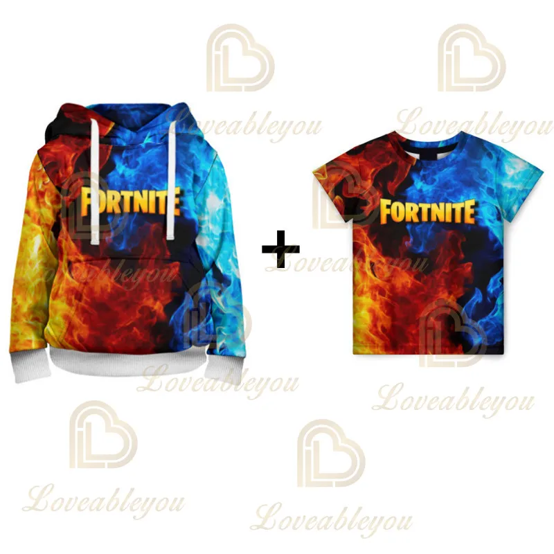 

Fortnite 3D Hoodie and T-shirt 2022 Stitching Color Kids Tops Girls Boys Clothes Harajuku Jacket Shoot Game Children Sudaderas