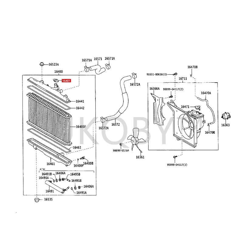 1640102420 Колпачок радиатора в сборе Yo Ta Vios