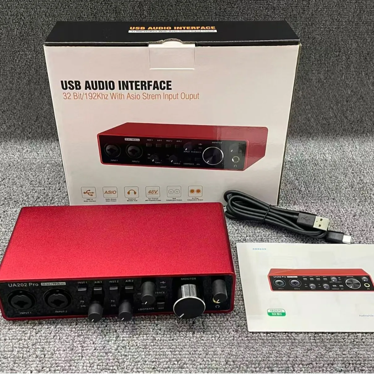 Профессиональная звуковая карта UA202 Pro с USB-аудиоинтерфейсом и фантомным питанием 48В для живых выступлений, студийной записи и подкастов (art.: 3920dcc131bca) - 3920dcc131bca