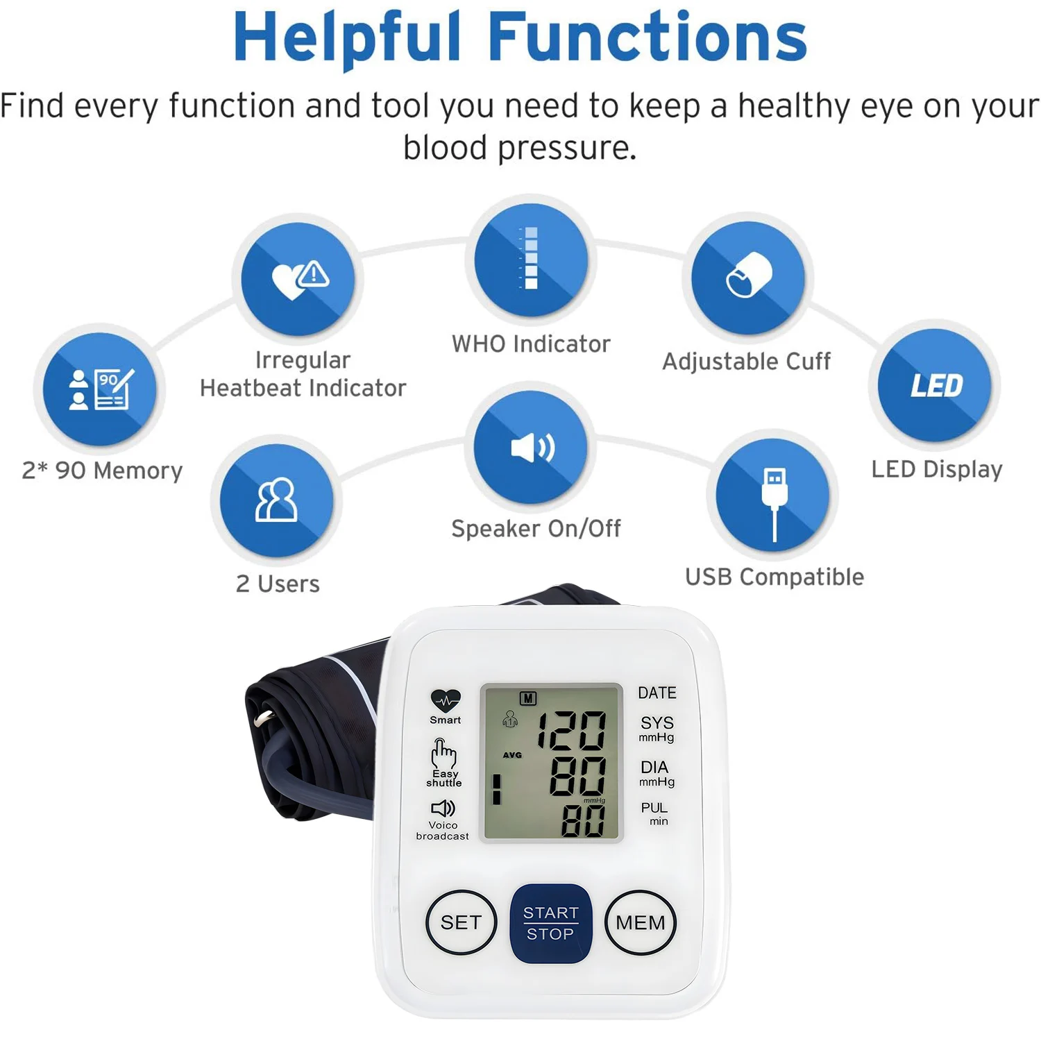 Цифровой монитор артериального давления Fireurus
