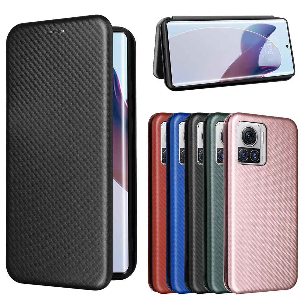 

For Motorola Moto Edge 30 Ultra Case Luxury Carbon Fiber Skin Magnetic Adsorption Case For Moto X30 Pro 5G Phone Bags