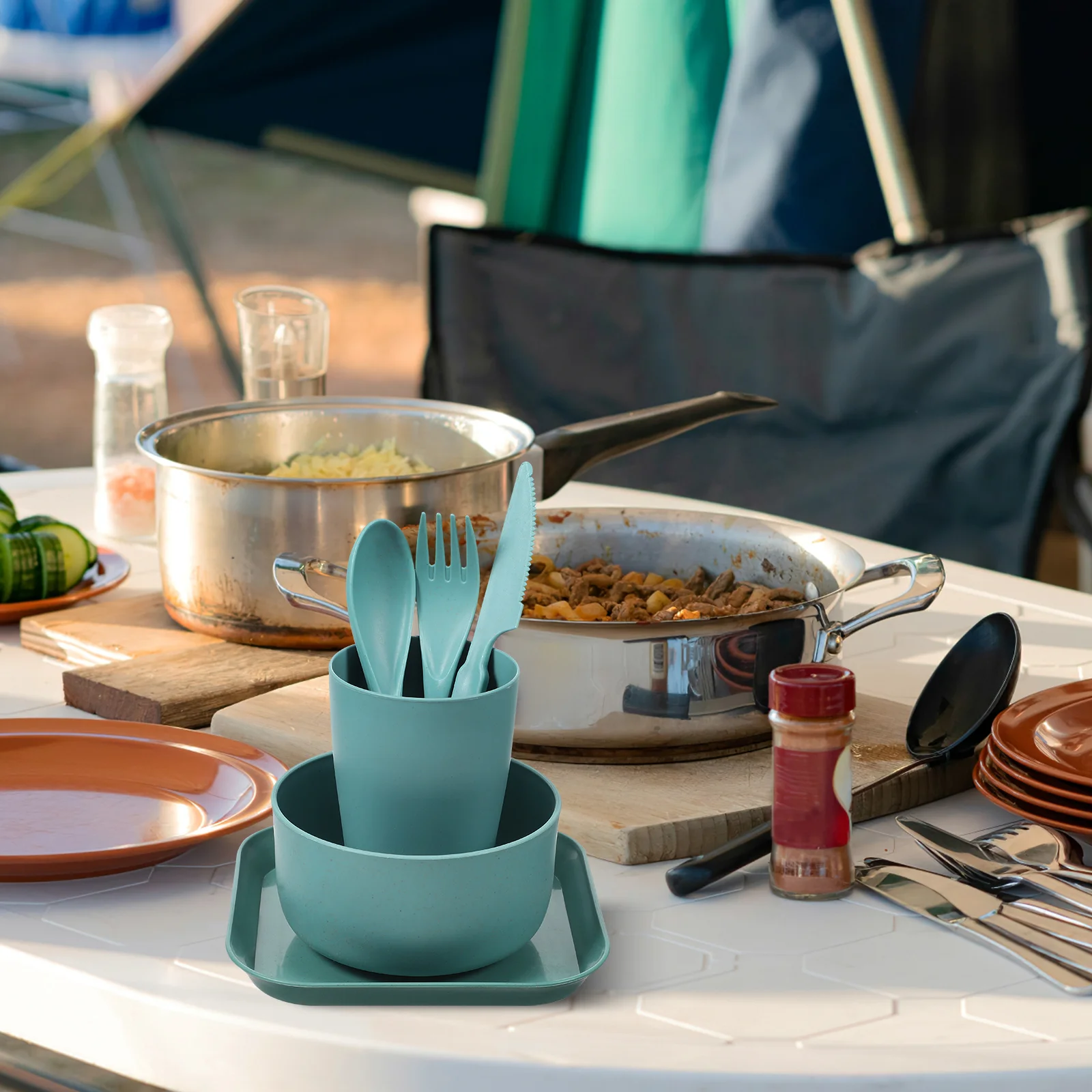 1 кухонная посуда детский набор столовых приборов миска утварь многоразовая