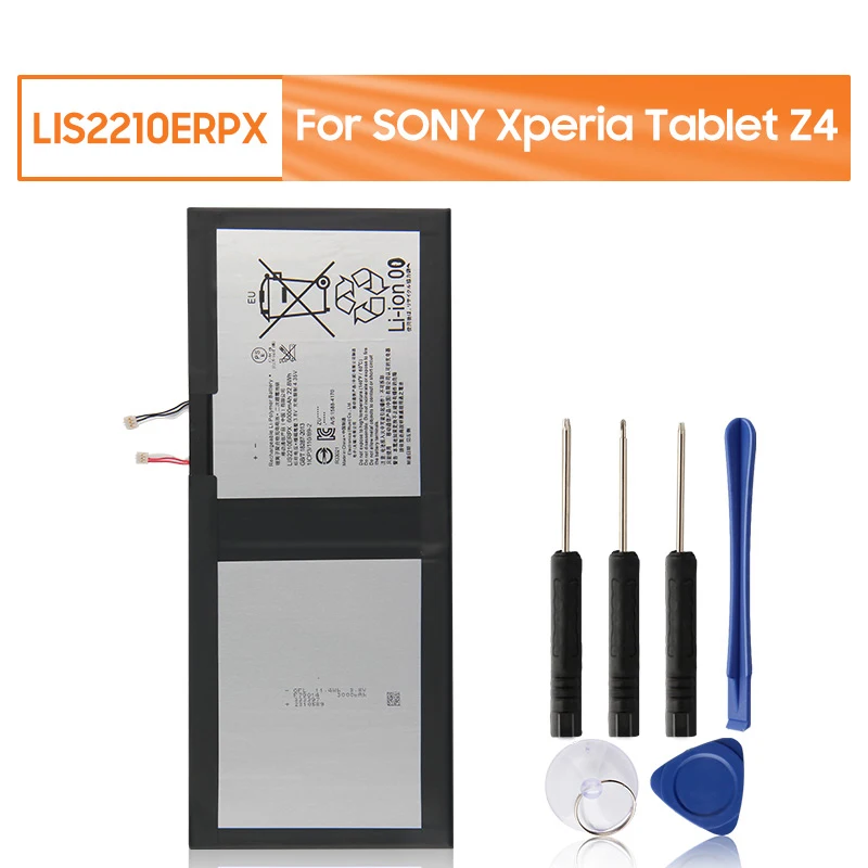 

Replacement Battery LIS2210ERPX For Sony Xperia Z4 Tablet Ultra SGP712 SGP771 LIS2210ERPX Replacement Tablet Battery 6000mAh