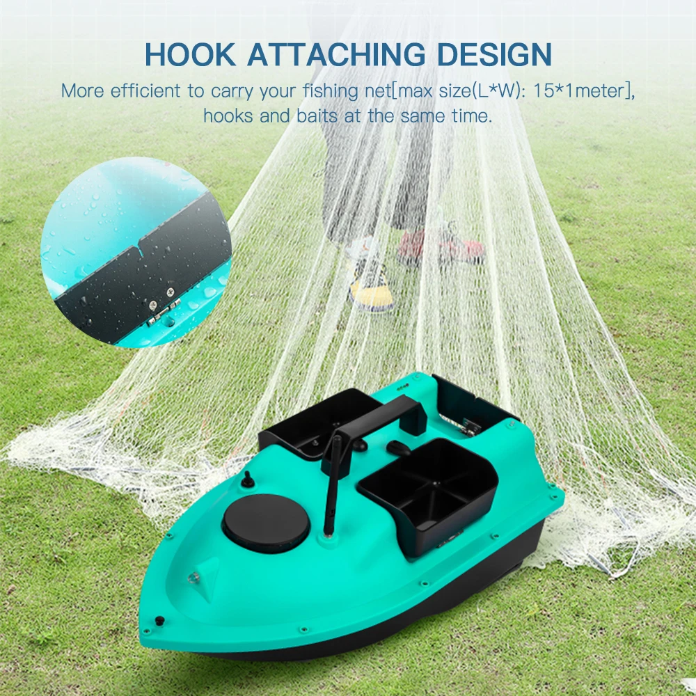 

Fishing Bait Boat Wireless GPS with 3 Bait Containers Remo Control with 16-points GPS Positioning Automatic Return Function