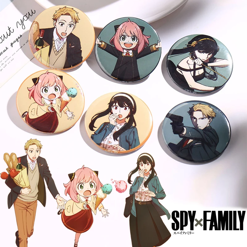 

Anime SPY X FAMILY Brooch Pins Cosplay Yor Forger Anya Forger Brooches Cute Badge Backpack Hat Pin Accessory 58mm Jewelry Gift