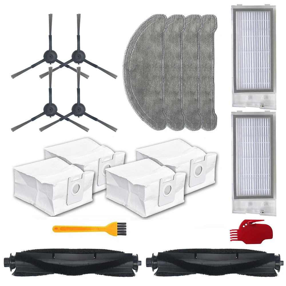 

HEPA Filter Roller Main Side Brush Dust Bags Disposable Mops Cloths For ROIDMI EVE Plus Robot Vacuum Cleaner Accessories