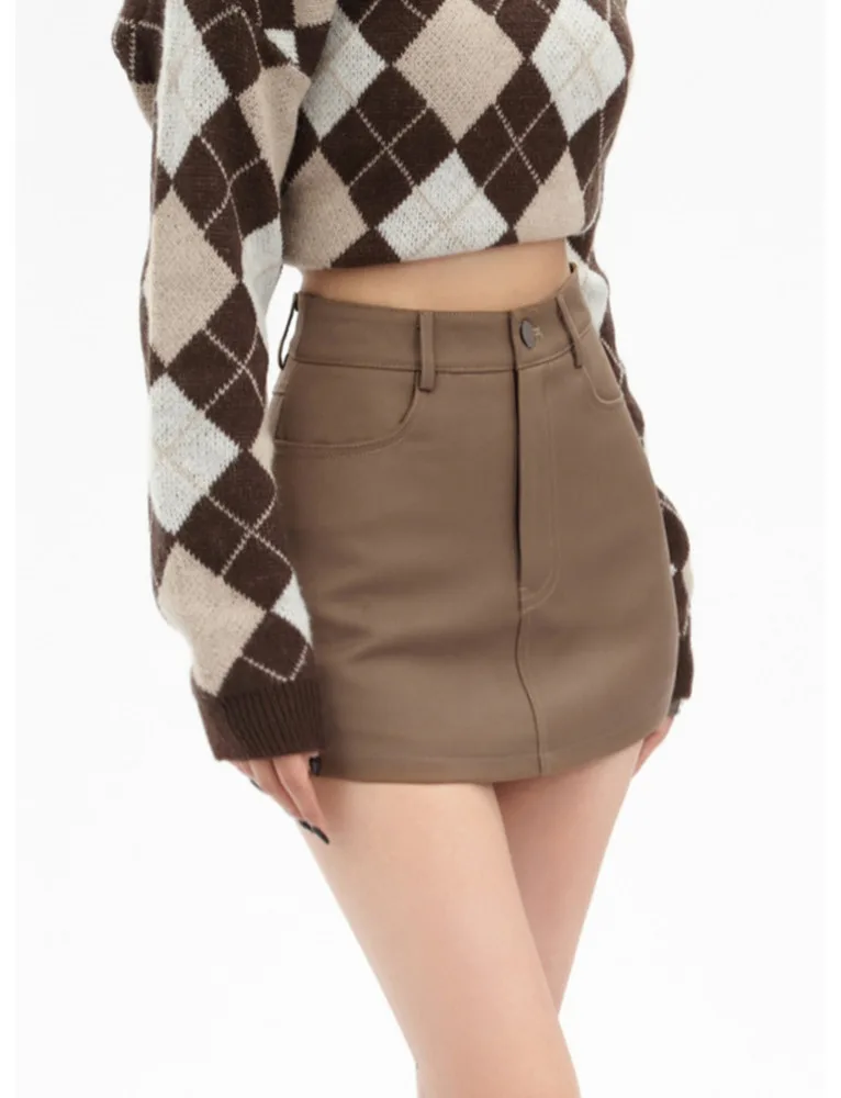 

Women Curved Hem Mini Skirt Y268