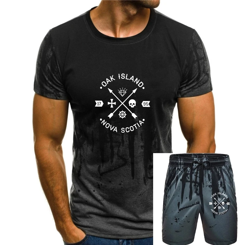 

Funny Oak Island Knights Templar Skull Treasure Arrows T Shirts for Men T-Shirt Tee Gift Clothing