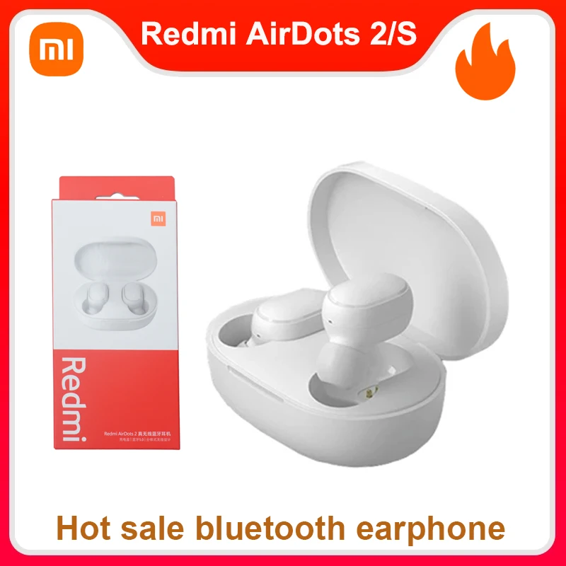 

Оригинальные наушники Xiaomi Redmi Airdots 2 TWS, беспроводные наушники BT с автоматическим сопряжением, гарнитура с шумоподавлением и микрофоном, науш...