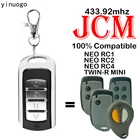 Двойной пульт дистанционного управления JCM NEO  JCM для гаражных дверей, Дубликатор 433,92 МГц для открывания ворот, командная система GO PORTIS 433 МГц, пульт дистанционного управления для ворот