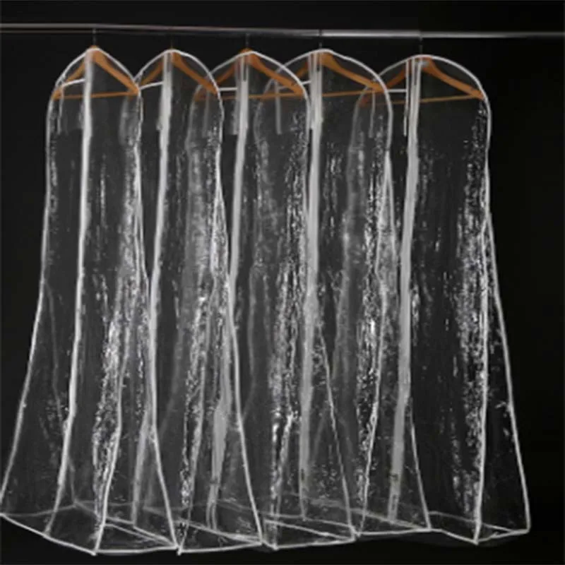 

Transparent Mesh Yarn Wedding Dress Dust Cover with Zipper Bride Gown Storage Bag Garment Clothing Case clothes Dustproof Cover