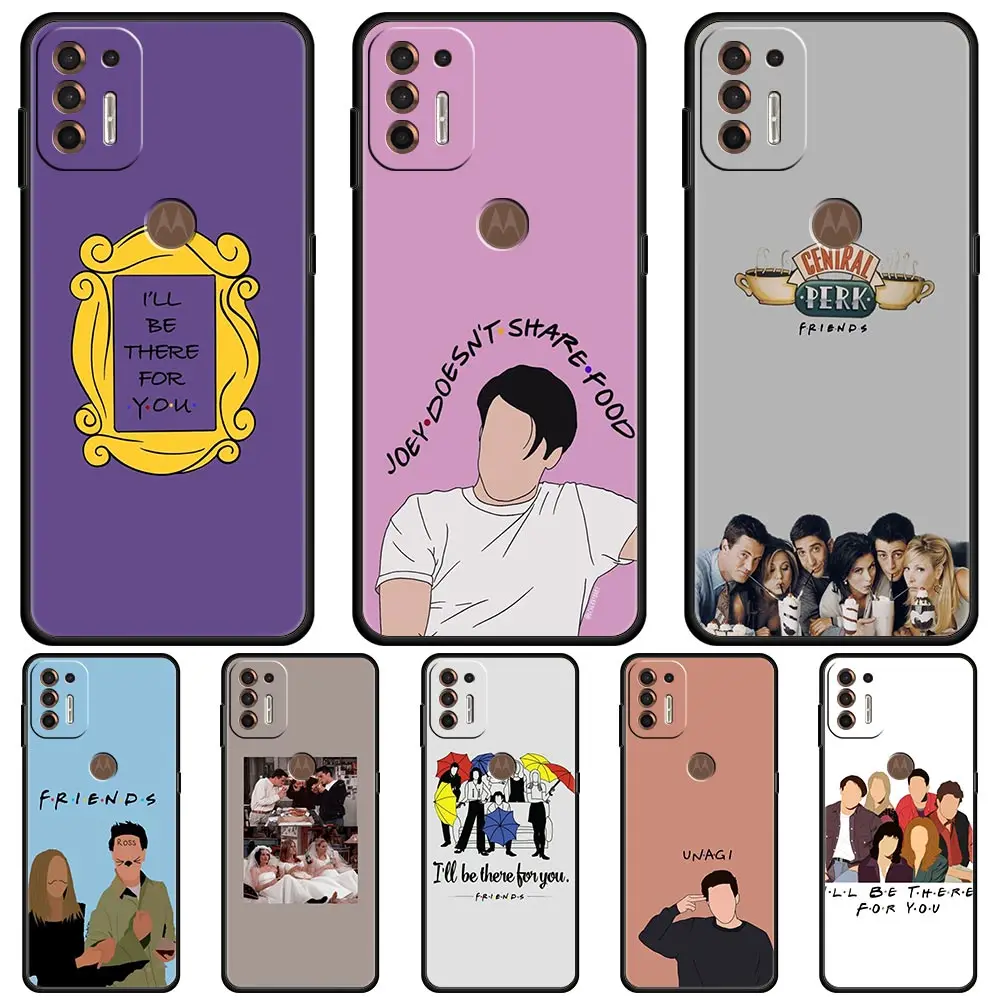 

Cover Case for Motorola One Fusion Hyper Moto Edge 20 Lite Pro Plus G Stylus E6s Back Original Protection Cartoon Friends TV