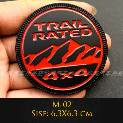 

3D металлическая эмблема 4X4 значок с рейтингом следа, наклейки с логотипом высокой страны для Jeep Wrangler Patriot, Стайлинг автомобиля, автомобильные наклейки, аксессуары