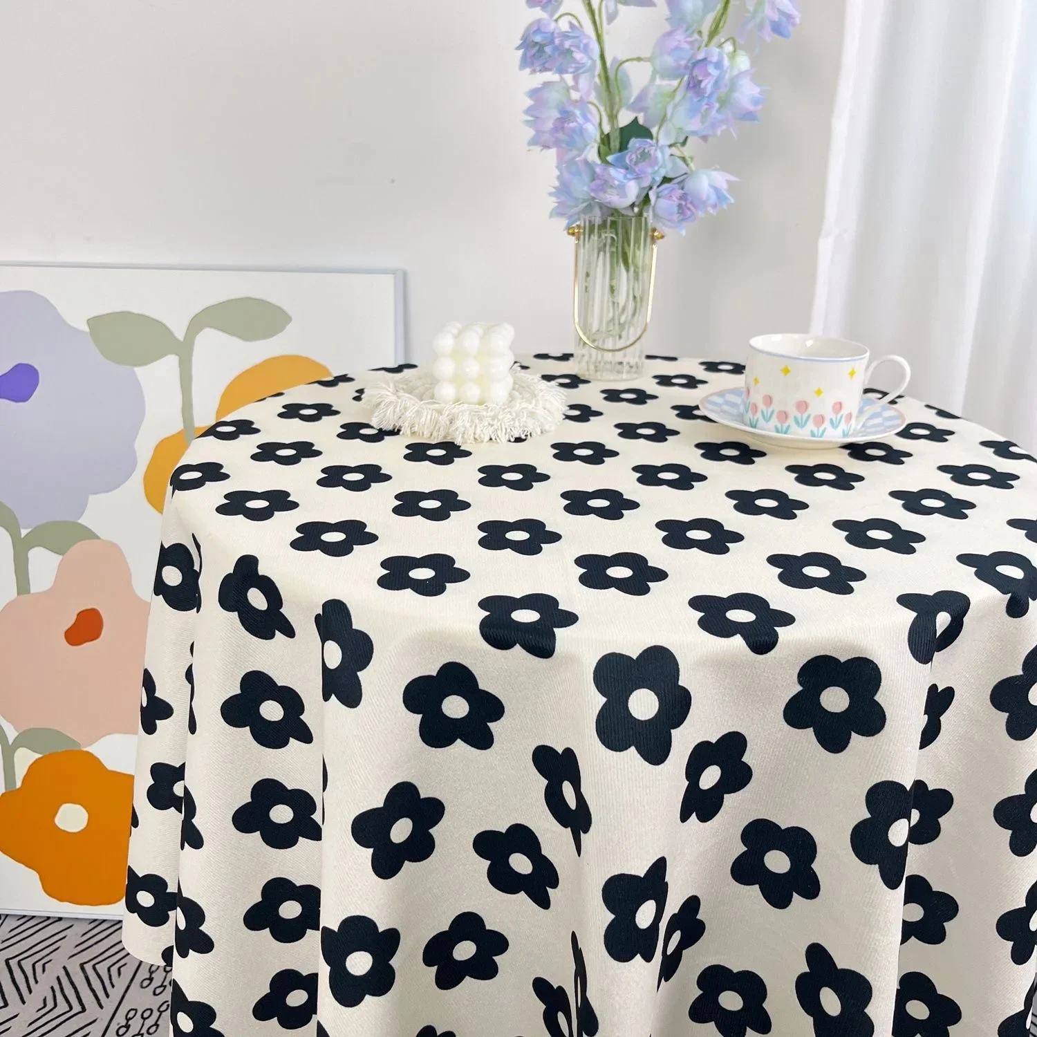

Checkered Book Table Cloth Fabric Art Girl Heart Inn Style Bedroom Table Cloth Table Cloth Xiao Qing New Style G9T3225