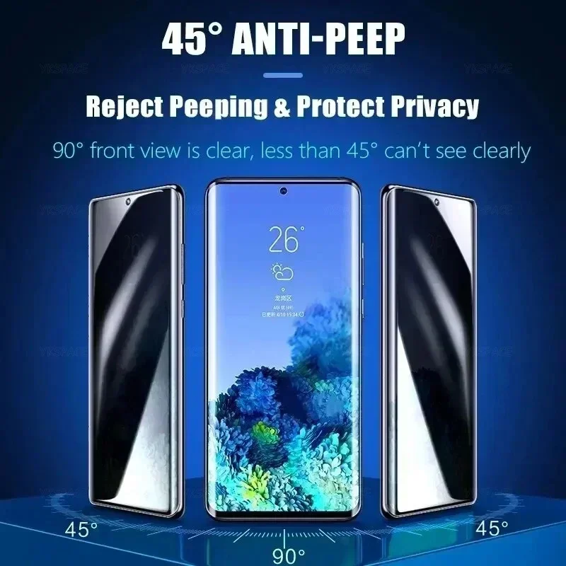 Фото 2 шт. противошпионская гидрозащитная пленка для экрана для Samsung Galaxy S9 S10 S20 FE S21 Plus S22 S23 24 Ultra Note 10 20 конфиденциальная пленка №2