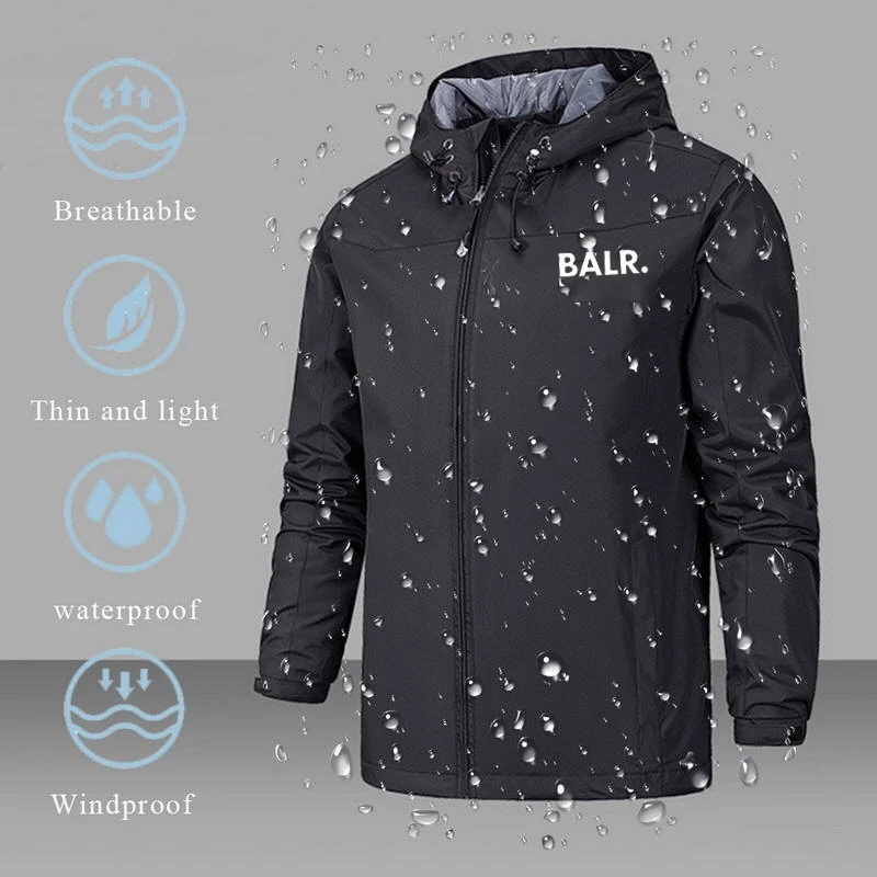 

Selling Spring Autumn New BALR Men's Jacket Zipper Waterproof Windproof hoodie Top coat Fashion Outdoor Sportswear